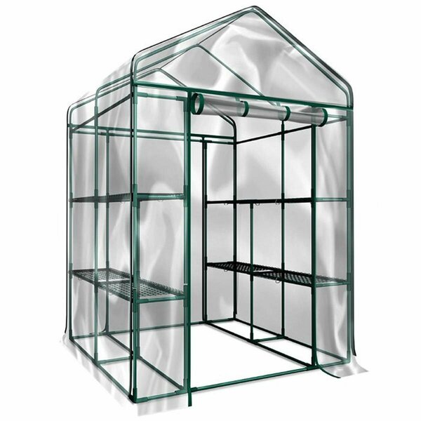 Claustro Walk-in Greenhouse Indoor Outdoor with 8 Sturdy Shelves CL3234967